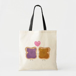 Peanut Butter and Jelly Kärlek Tote Bag Tygkasse