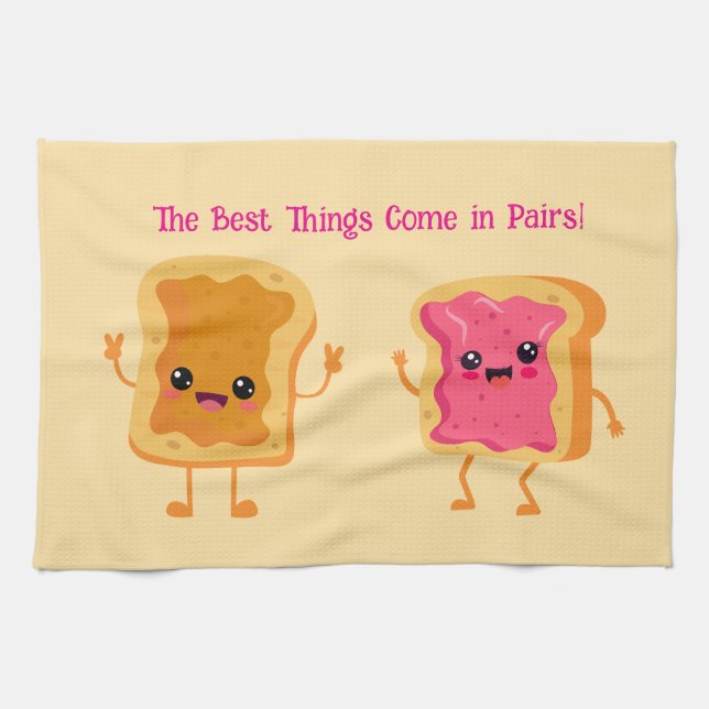 Peanut Butter and Jelly Kökshandduk (Horisontell)