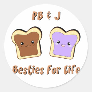 Peanut Butter and Jelly Runt Klistermärke