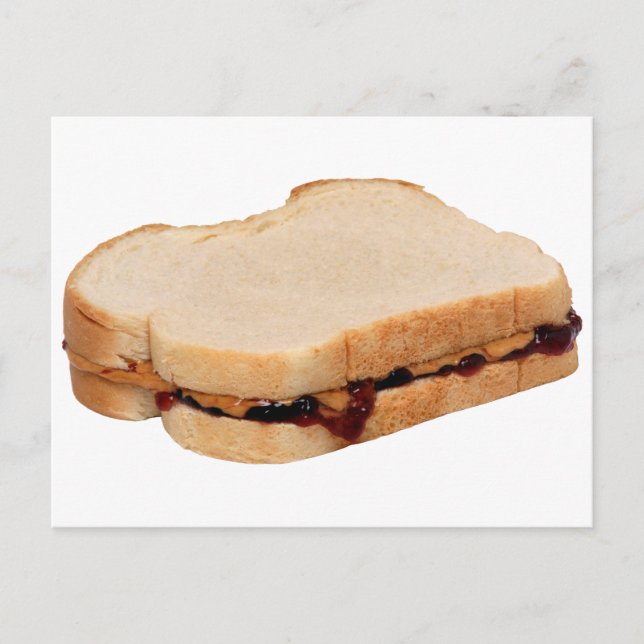 Peanut Butter and Jelly Sandwich Vykort (Framsida)