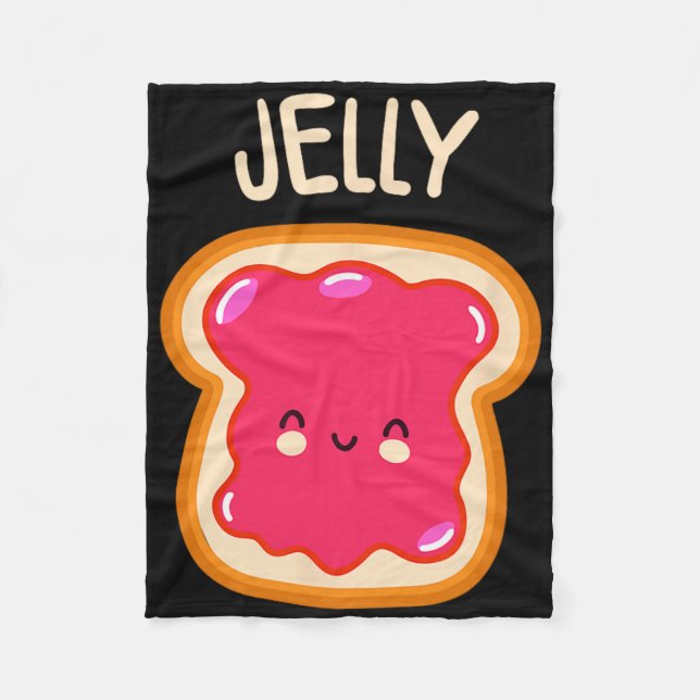 Peanut Butter And Jelly Twin Best Friend Matching  Fleecefilt (Framsidan)