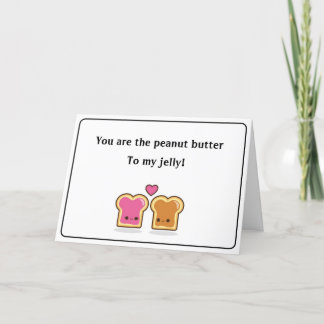 Peanut Butter and Jelly Valentines day Card Helgkort