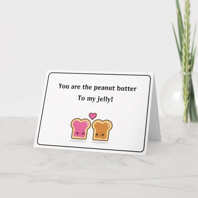 Peanut Butter and Jelly Valentines day Card Helgkort (Framsida)