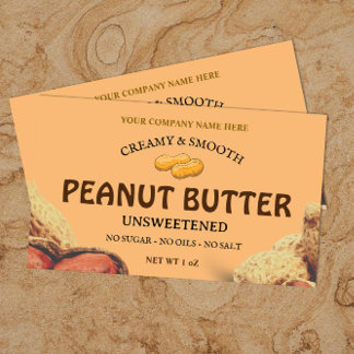 Peanut Butter Anpassad Etikett Klistermärke