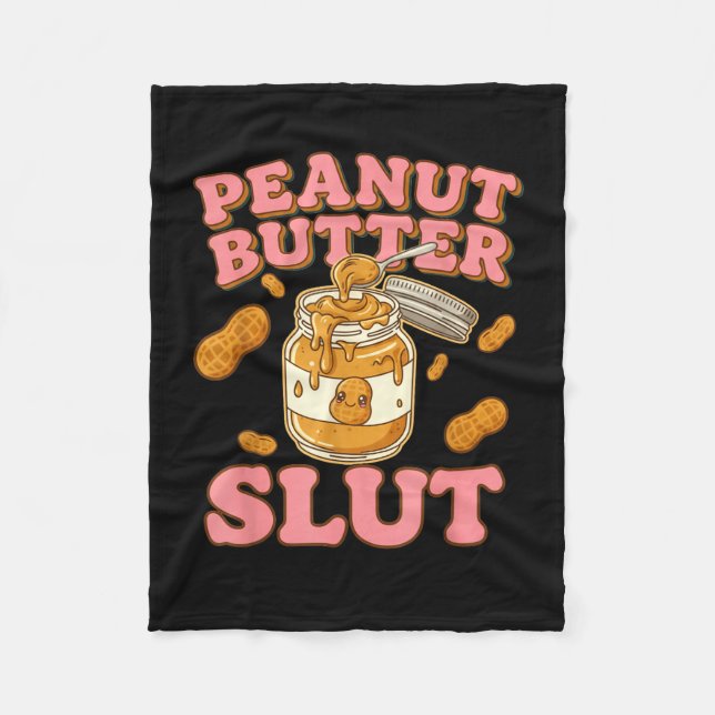Peanut Butter Funny Peanut Butter Lovers Apparel  Fleecefilt (Framsidan)