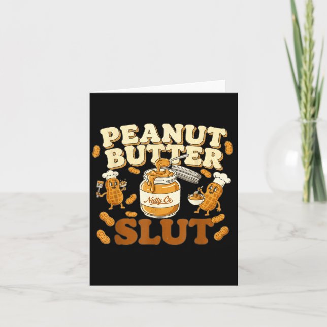 Peanut Butter Funny Peanut Butter Lovers Apparel  Kort (Framsida)