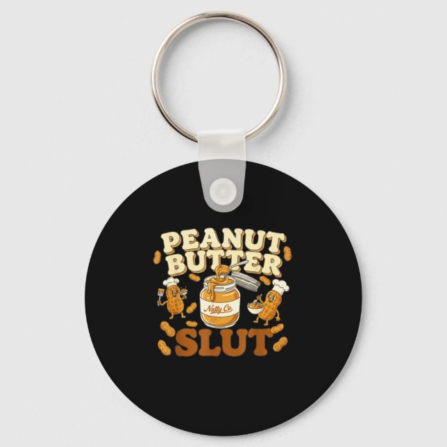 Peanut Butter Funny Peanut Butter Lovers Apparel  Nyckelring (Framsida)