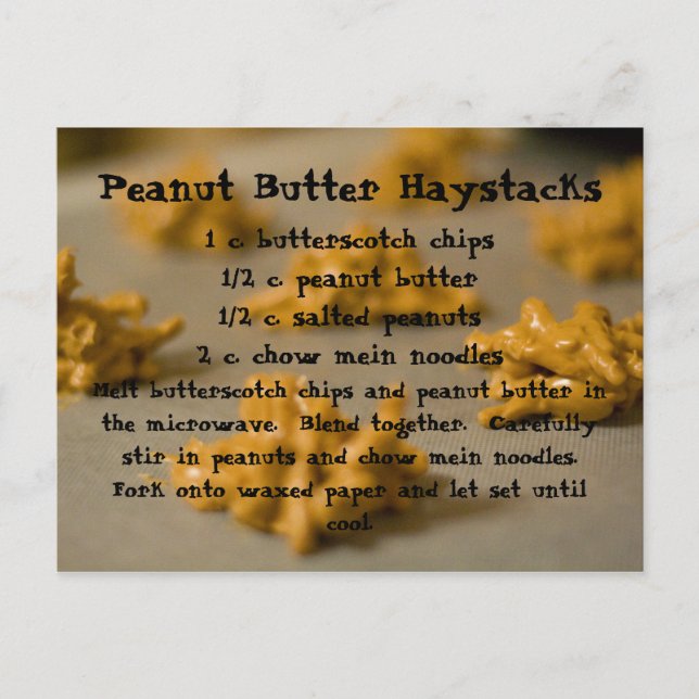 Peanut Butter Haystacks Vykort (Framsida)