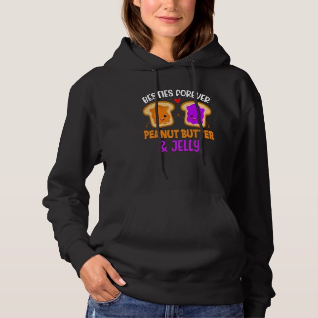 Peanut Butter & Jelly Besties Forever Best Friend  T Shirt (Framsida)