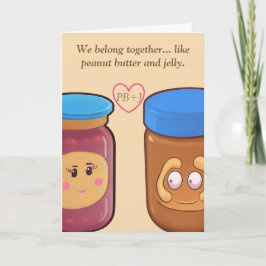 Peanut Butter & Jelly Förälskade - Roligt Helgkort