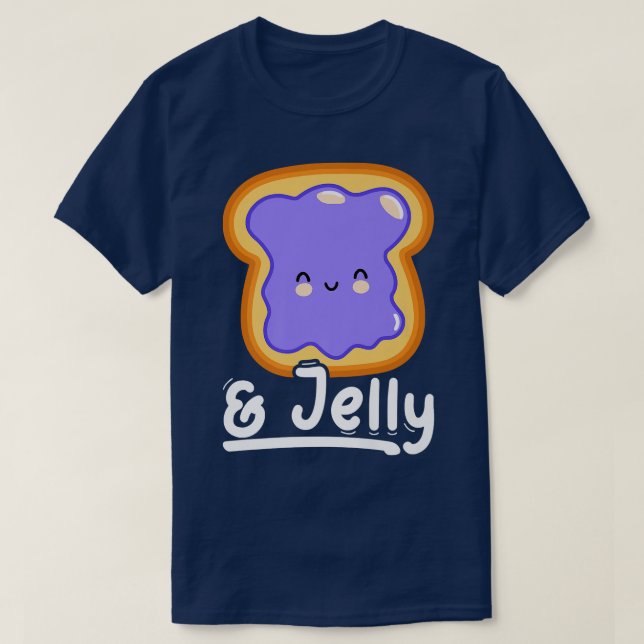 Peanut Butter & Jelly Kawaii PB&J Matching Blueber T Shirt (Design framsida)