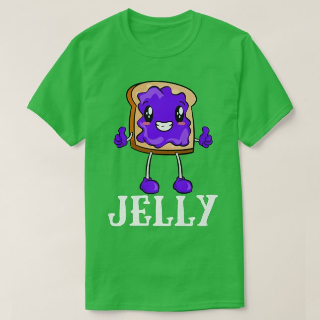Peanut Butter & Jelly Kawaii PB&J Matching Blueber T Shirt (Design framsida)