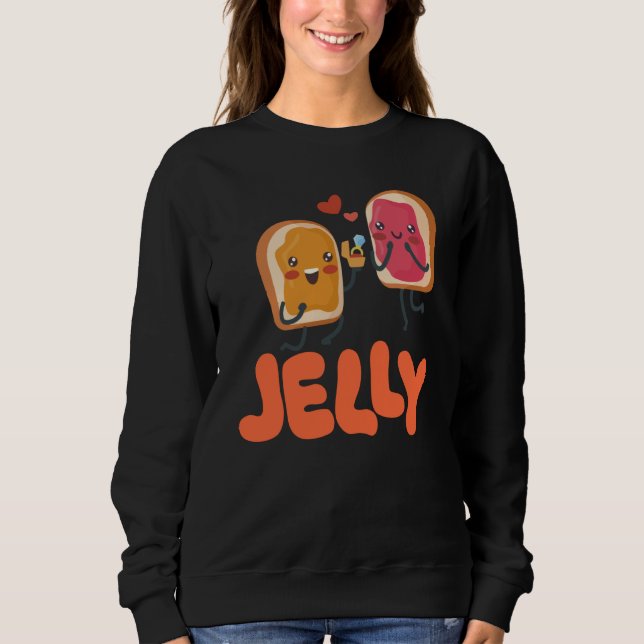 Peanut Butter & Jelly Matching Couple Proposal T Shirt (Framsida)