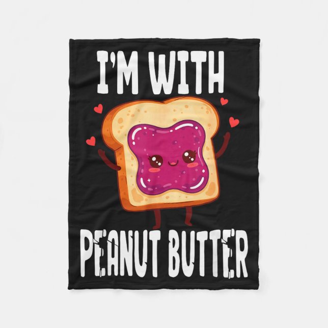 Peanut Butter Jelly Matching Couples Halloween Fun Fleecefilt (Framsidan)