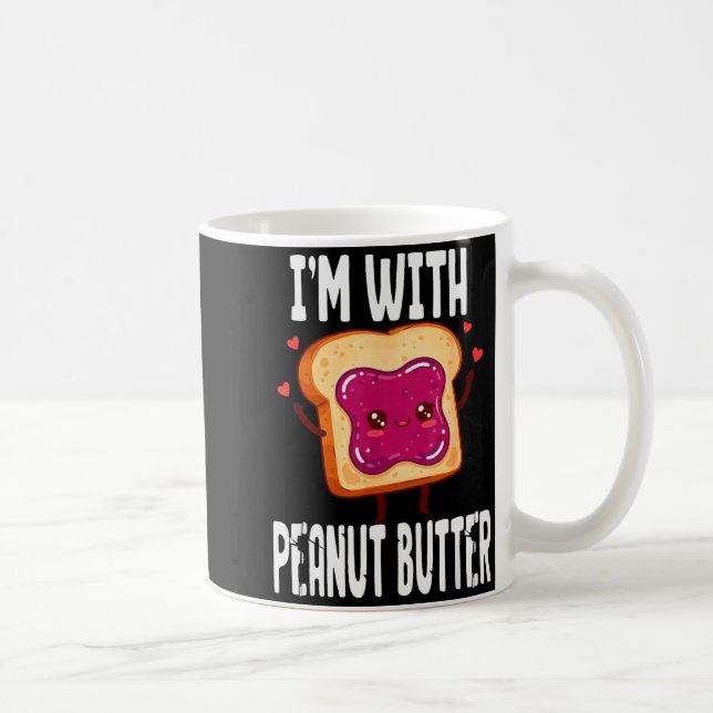Peanut Butter Jelly Matching Couples Halloween Fun Kaffemugg (Höger)