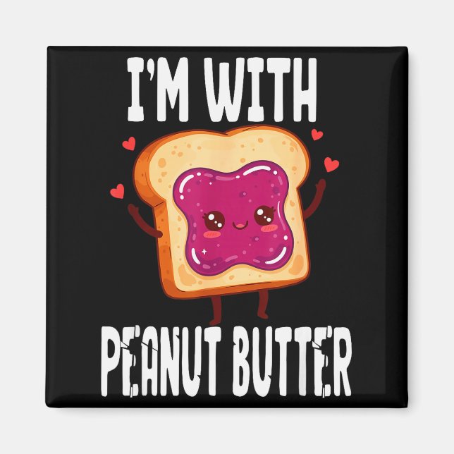 Peanut Butter Jelly Matching Couples Halloween Fun Magnet (Framsidan)