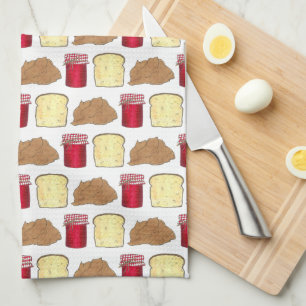 Peanut Butter Jelly Sandwich Bread Lunchtime Food Kökshandduk