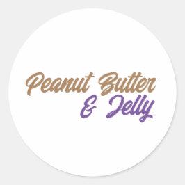 Peanut Butter & Jelly Sticker Runt Klistermärke