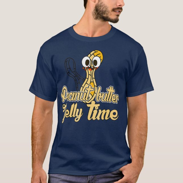 Peanut Butter Jelly Time Funny Peanut Tee (Framsida)