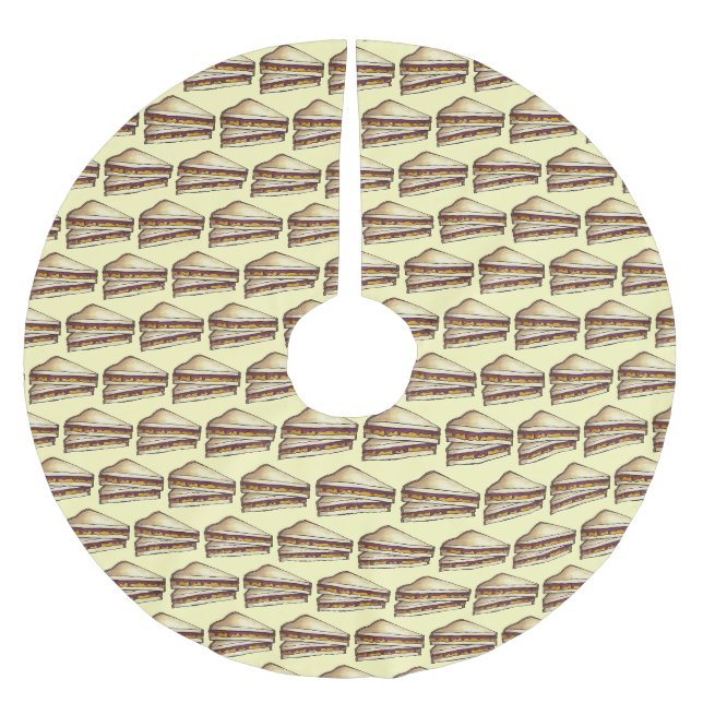 Peanut Butter Jelly Time PB&J Sandwich Bread Sylt Julgransmatta Borstad Polyester (Framsidan)