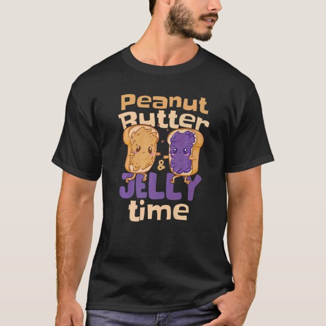 Peanut Butter Jelly Time   T Shirt (Framsida)