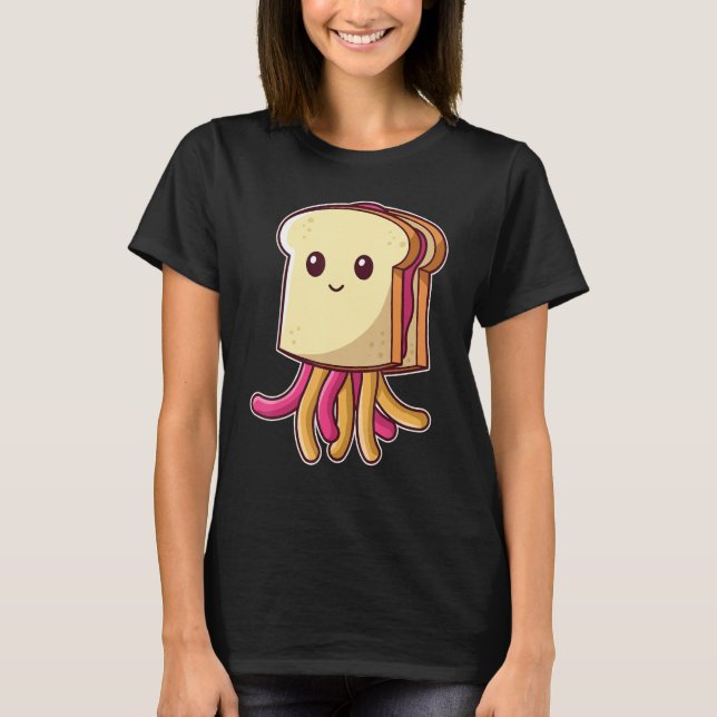Peanut Butter Jellyfish Sandwich T Shirt (Framsida)