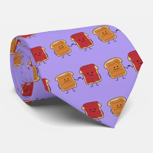 Peanut Butter och Jelly Fist Bump-kompisskål Slips (Rullad)