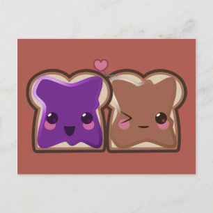 Peanut Butter och Jelly Kärlek Vykort