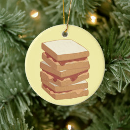 Peanut Butter och Jelly Sandwiches kompisar för al Julgransprydnad Keramik