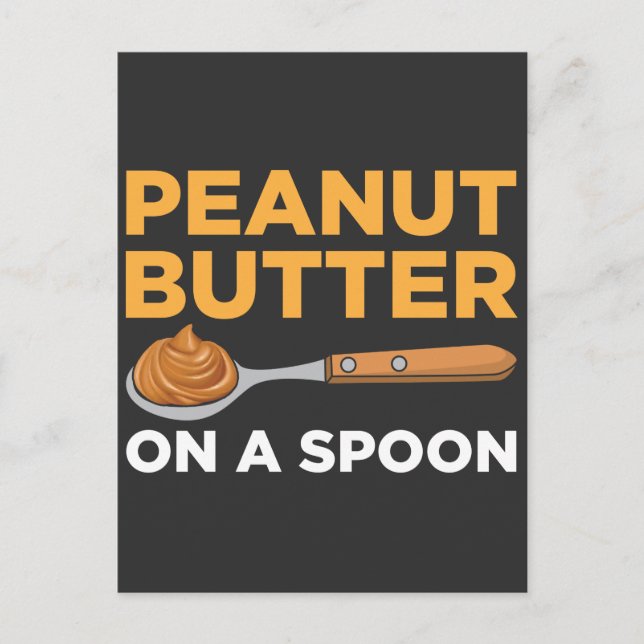 Peanut Butter Spoon Foodie Breakfast Vykort (Framsida)