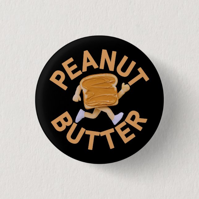 Peanut Butter Vibes Funny & Cute Design Knapp (Framsida)