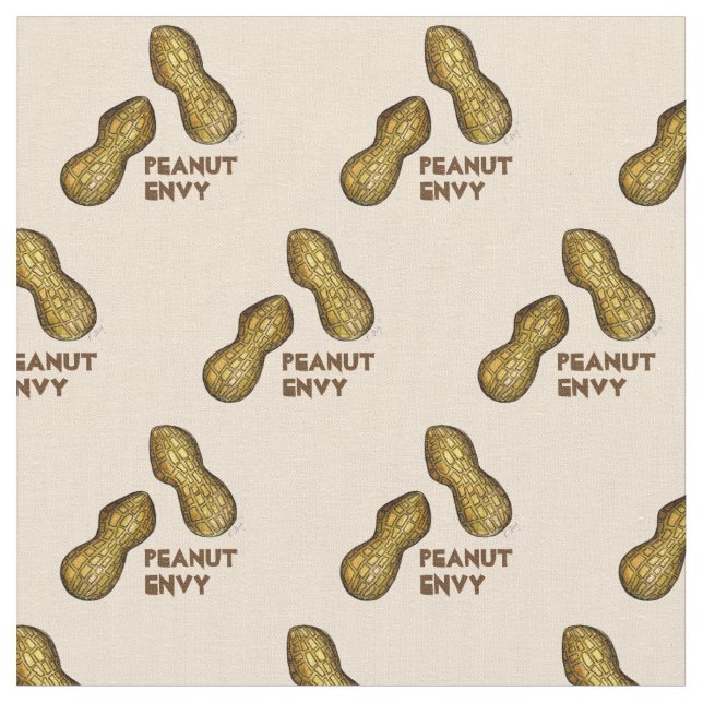 Peanut Envy Nutty Peanuts Nöt Food Fabric Tyg (Närbild)