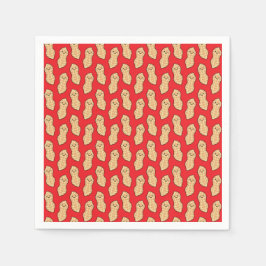 Peanut Födelsedagsfest Kids Cute Nöt Tecknad Pappersservett