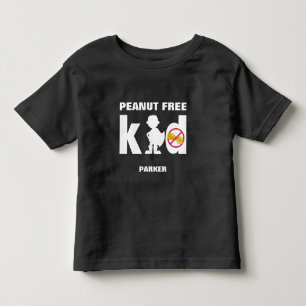 Peanut Free Kid Toppen Boy Food Allergy Alert Shir T-shirt