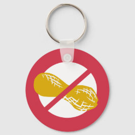 Peanut Free Symbol Red No Peanuts Allergy Kids Nyckelring