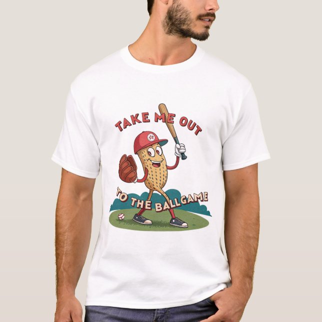 Peanut Goes till Ballmatch T Shirt (Framsida)