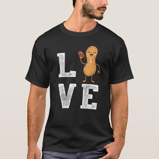 Peanut Kärlek Peanut Älskare Funny Peanut Cute Pea T Shirt (Framsida)
