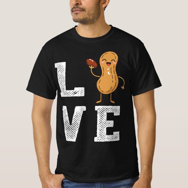 Peanut Love - Peanut Lover Funny Peanut Cute Peanu T Shirt (Framsida)
