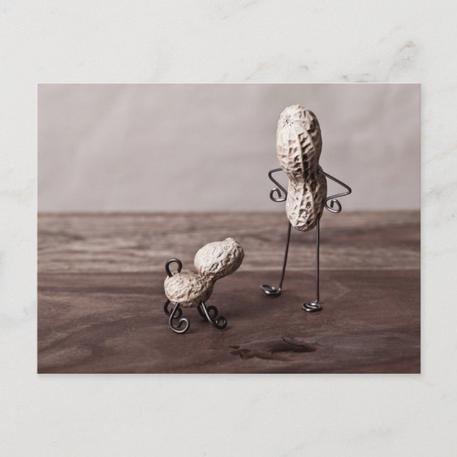 Peanut Man och Hund Vykort (Framsida)