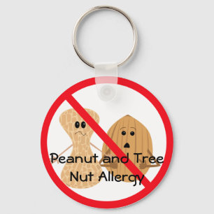 Peanut och Träd Nöt Allergy Keychain Nyckelring