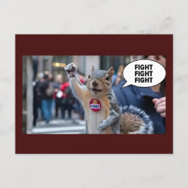 Peanut Squirrel Konservativet Jul Vykort