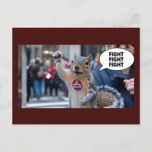 Peanut Squirrel Konservativet Jul Vykort