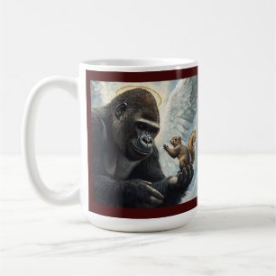 Peanut the Squirrel and Harambe Meet in Heaven Kaffemugg