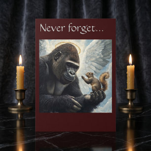 Peanut the Squirrel och Harambe glömmer aldrig Kort
