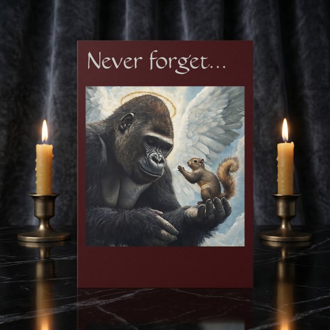 Peanut the Squirrel och Harambe glömmer aldrig  Kort (Skapare uppladdad)
