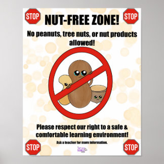 Peanut/Träd Nöt Allergy Poster