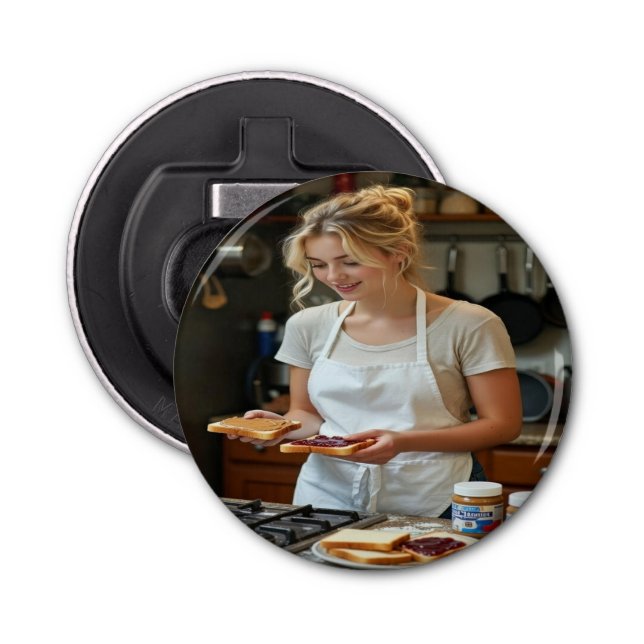 Peanutbutter and Jelly Sandwich Custom Flasköppnare (Framsidan)