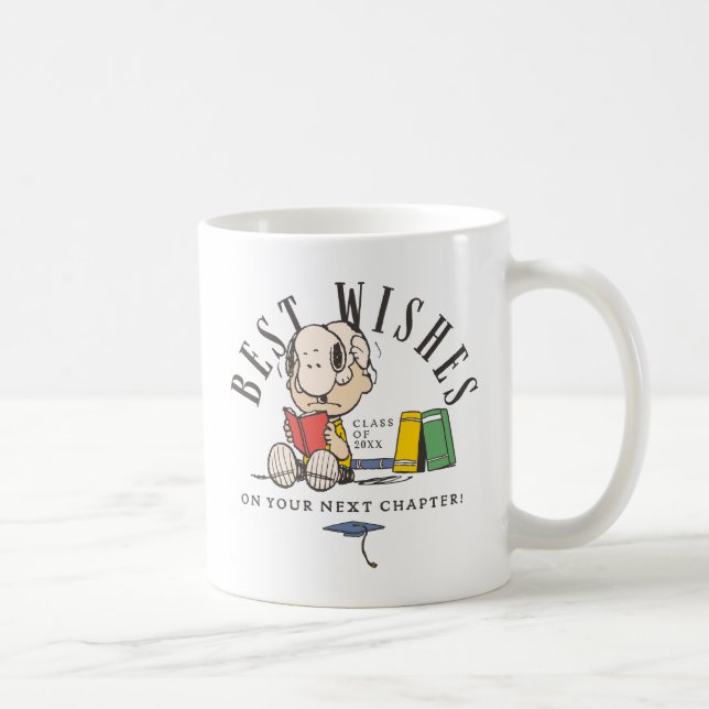 Peanuts Best Wishes Graduation Snoopy Reading Kaffemugg (Höger)