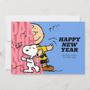 Peanuts   Charlie Brown & Snoopy Gott Nytt År Julkort