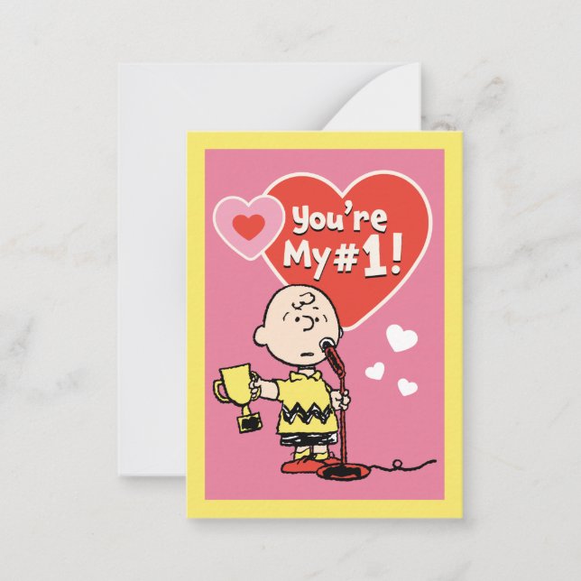 Peanuts | Charlie Brown You're My #1! Anteckningskort (Framsida)